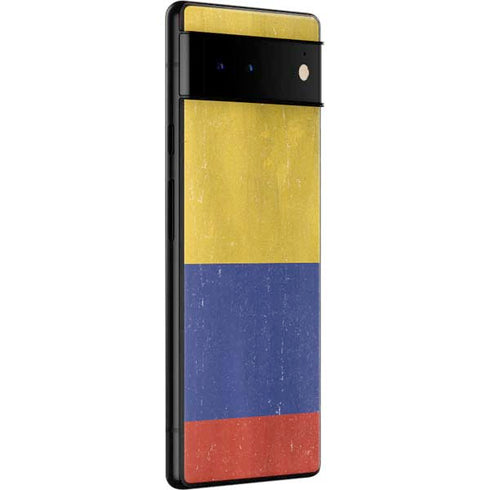 Colombia Flag Distressed Google Pixel 6 Skin